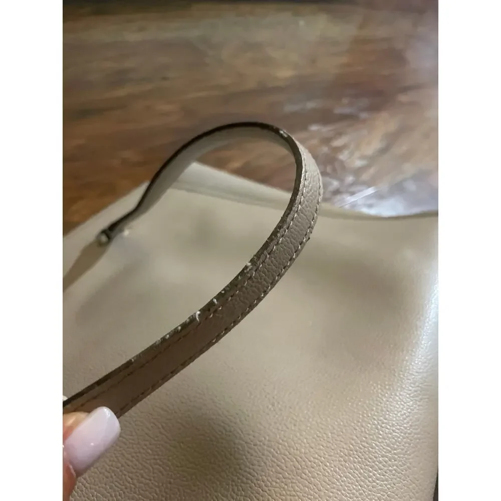KATE SPADE Patterson Drive Geraldine Bag MINIMALIST Beige Leather Tote Purse